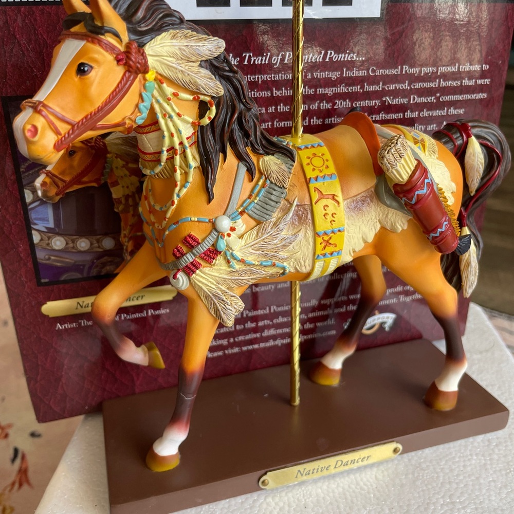 Native Dancer Carousel Horse Figurine Trail of Painted Ponies